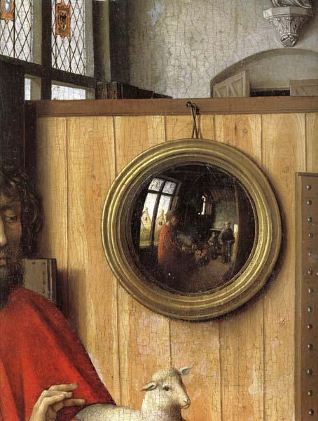unknow artist Detail of Heinrich von Werl and St.John the Baptist oil painting image